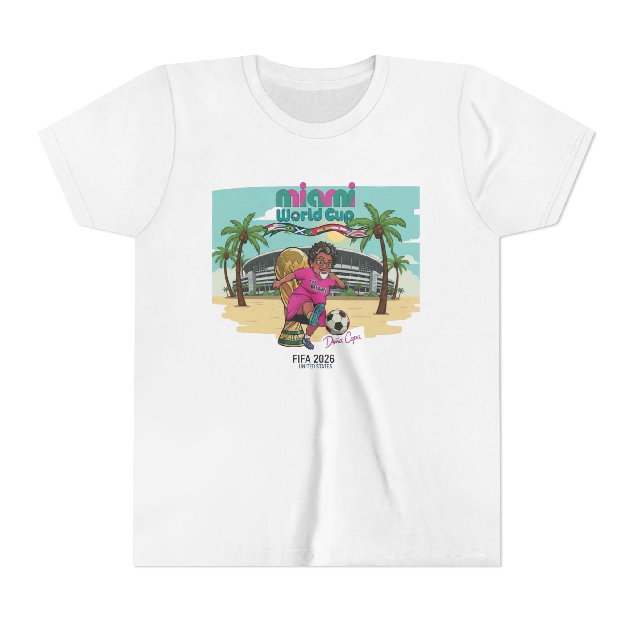 World Cup Miami 2026 Doña Copa Youth Short Sleeve Tee